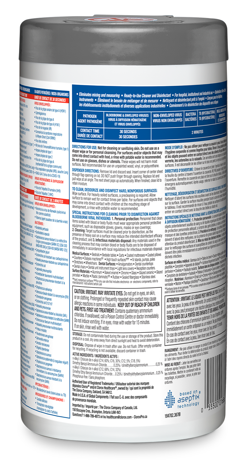 ヘルケア Clorox Healthcare® VersaSure® Alcohol-Free Cleaner Disinfectant